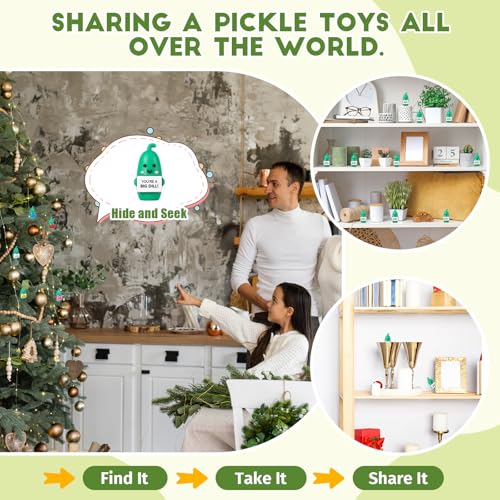 Gejoy 25 Pcs Mini Rubber Colorful Pickle Toys Positive Mini Pickles Figures - style: Colorful Pickle