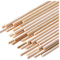 HOPELF 100PCS Dowel Rods Wood Sticks Wooden Dowel Rods - 1/4 x 6 Inch Bamboo Sticks - for Crafts，Hardwood Dowel Rod Assortment，Wooden Rod Sticks Doweling Rods， Cake Dowels and DIYers. - size: 1/4" x 6"