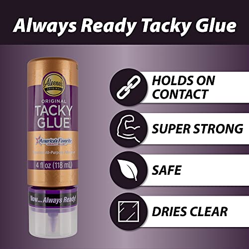 All-Purpose Tacky Glue – Premium Adhesive for Crafts, Jewelry, and Household Repairs – Always Ready 4 Oz. (2 Bottles) - size: 2 Pack, style: Always Ready Tacky 4 Oz.