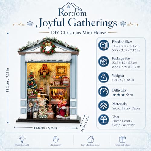 Roroom Book Nook Kit for Adults, Joyful Gatherings House Building Kit - color: Joyful Gatherings