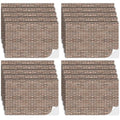 Flutesan 12 Pcs Miniature Dollhouse Wallpaper, Gray Clinker - style: Gray Clinker
