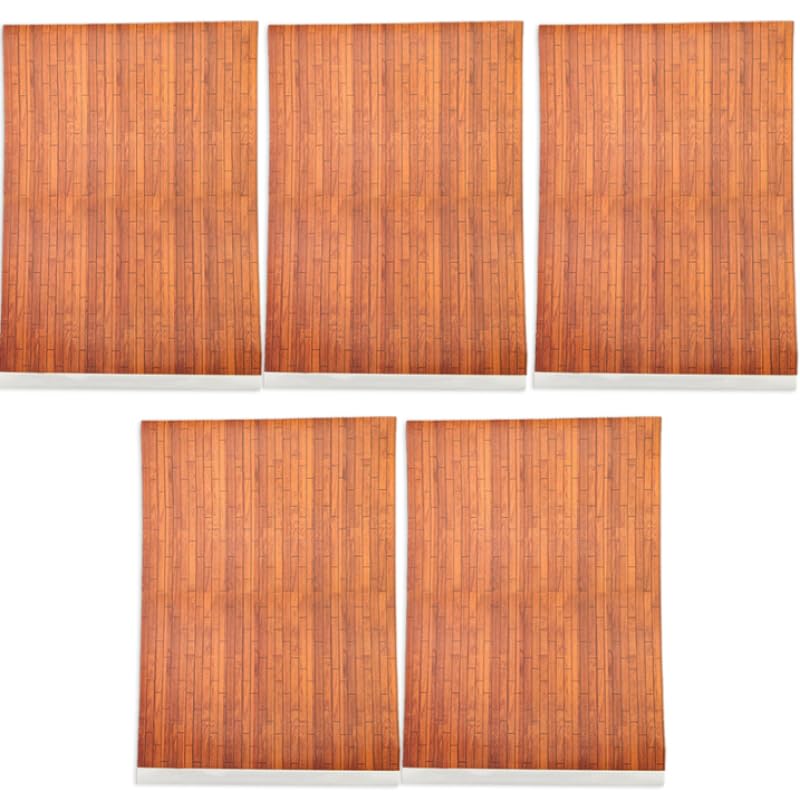 5 Sheets Hobby pre Built Model Boats Self Adhesive Wood Grain Stickers Kits Model Flooring Decals for Miniature Scenes Ship Models DIY Crafts Hobbyists Desktop Decoration