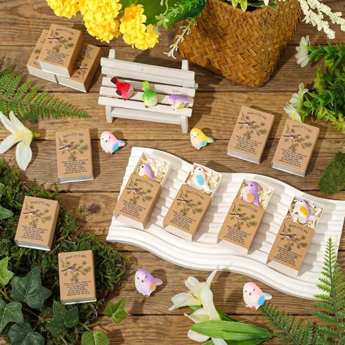 Yookeer 24 Sets Emotional Resin Bird Gifts Positive Resin Animal Birds - color: Multicolored, size: Bird
