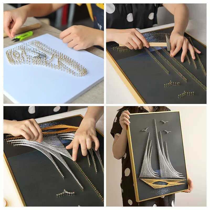 Tiny Wooden Nails for DIY Craft Projects, Antique Drawer Repairing, Mini Boxes Decorative Accessories[Set of 200pcs] (1×10mm, Gold) - color: Gold, style: 1*10mm