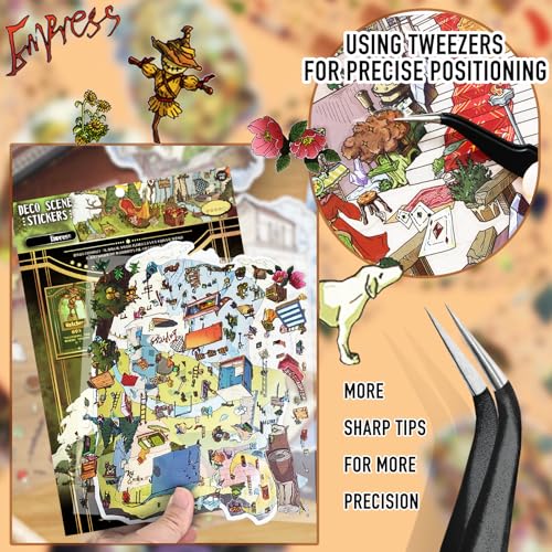 Large 3D Tarot Miniature Scene Stickers Magic Academy Stickers for Adult - color: Tarot World-large 4 Set