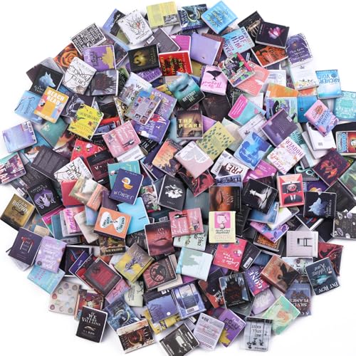 300pcs Mini Books Miniatures Dollhouse Books for Anxiety Bookshelf Fillers - style: Mini Books
