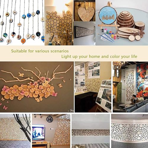 Small Wood Slices Unfinished Natural Wood Pieces 1.5-2.5cm 100Pcs - size: A (1.5-2.5 cm) 100Pcs