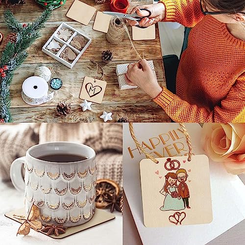 Unfinished Wood Pieces 80 Pcs 3"x3" inch Wood Board Wooden Squares Wooden Cutout Tiles, Rustic Craft Wood for Home Decoration, DIY Supplies - size: 80 Pieces 3"x3"x1/8"