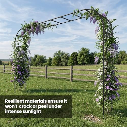 Heavy Duty Garden Arch Trellis, 126 x 94.8 in, Extra Wide - size: 126 x 94.8 x 15.8 Inch