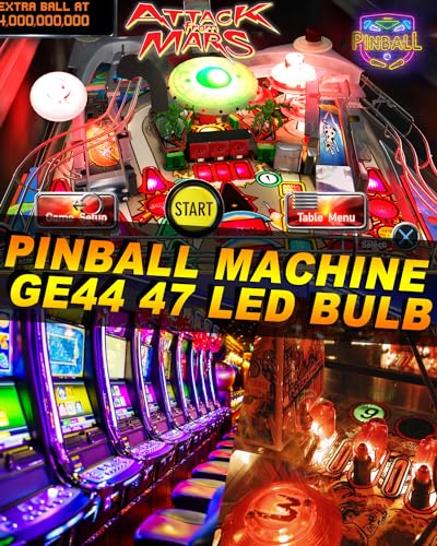 Qasim GE44 47 1893 BA9S Led Bulb Pinball Machine Light AC 6V 6.3V - color: White