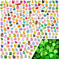 160pcs Mini Resin Animals Different 160 Styles Variety Tiny Small Animals Figure to Hide Luminous Glow in The Dark for Garden Dollhouse DIY Craft Decor Small Plastic Miniature Crafts Decor Aquarium