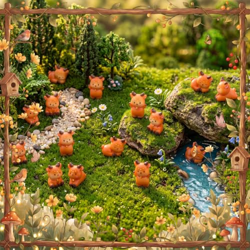 Geelin 60 Pcs Mini Resin Deer Figure Bulk Miniatures Animal Figurine - style: Deer