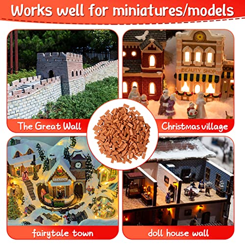 Civaner 350 Pcs Miniature Model Bricks for Crafts, 1/35 Scale - color: Red