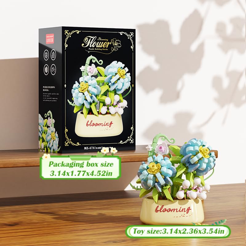 Ruffled Gerbera Mini Flower Potted Bonsai Building Toy - style: Ruffled Gerbera