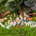 Avalution 112 Pcs Fairy Garden Accessories Kit, Miniature Fairies, Animals, Houses, Bridge and Pond for Planters, Terrariums and DIY Decor - size: 112 Pcs