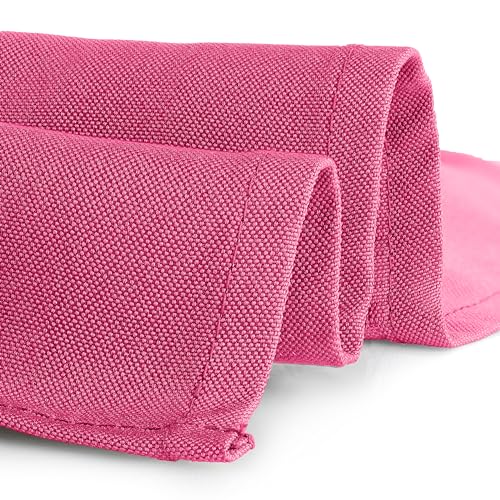 Gee Di Moda Square Tablecloth - 85 x 85 Inch Fuchsia Table Cloth for Large Square or Round Tables - Heavy Duty Washable Fabric - for Buffet Table, Holiday Party, Dinner, Wedding & Baby Shower - color: Fuchsia, size: 85" x 85" (Square)