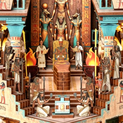 TOYQI Book Nook Kit for Adult, DIY Miniature Dollhouse Kit, Pyramids Model - color: Life Eternal