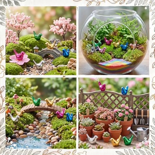 Sieral 150 Pcs Multicolor Mini Bird Figurines Miniature Resin Bird Statues - color: Multicolor