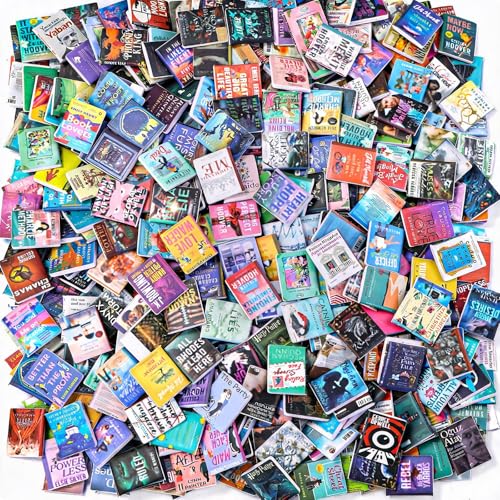 500pcs Mini Books Miniatures Dollhouse Books for Anxiety Bookshelf Library - style: 500pcs Mini Books
