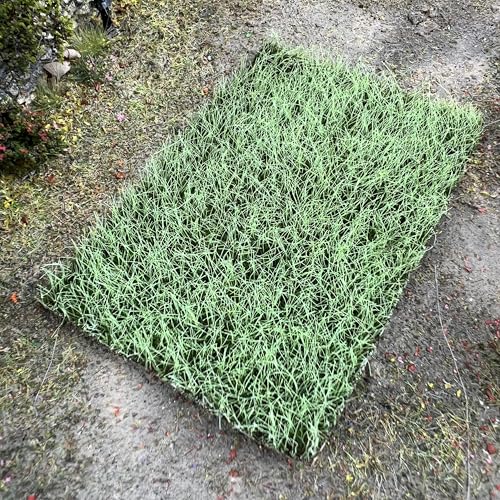 Miniature Model Grass Tufts & 8mm Static Grass Sheets for Diorama - 3.27x2.17 Inch Terrain Scenery for Railway, Train, Car Diorama & Miniature Scene Models (Sprout Green) - color: Sprout Green