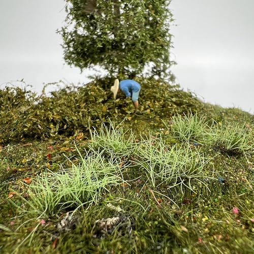 Miniature Model Grass Tufts & 8mm Static Grass Sheets for Diorama - 3.27x2.17 Inch Terrain Scenery for Railway, Train, Car Diorama & Miniature Scene Models (Sprout Green) - color: Sprout Green