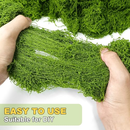 Fake Green Moss for Potted Plants,7oz Artificial Moss for Crafts