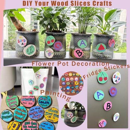 Natural Wood Slices Unfinished 1.37"-1.96", Wooden Paint Kits Art - size: B (3.5-5.0 cm) 30Pcs