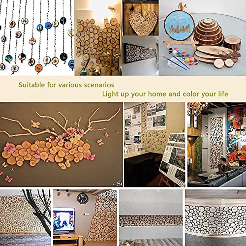 Wood Slices Crafts Small Log Rounds Cookies Pieces 50Pcs 3-4cm Rustic Wedding Centerpieces Ornaments DIY - size: B (3-4 cm) 50Pcs