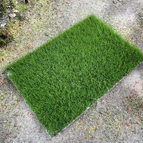 Miniature Model Grass Tufts & 8mm Static Grass Sheets for Diorama - 3.27x2.17 Inch Terrain Scenery for Railway, Train, Car Diorama & Miniature Scene Models (Medium Green) - color: Medium Green