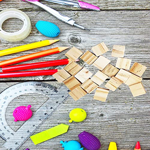 XYSMZM 100 Pcs Wood Blank Letter Tiles, Unfinished Wood Pieces
