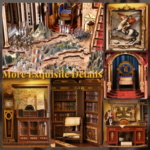 CCCDF Napoleon Book Nook Kit, DIY Miniature House with LED - color: Napoleon