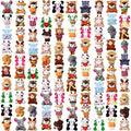 Zhanmai 100 Pcs Mini Forest Stuffed Animals Keychain Bulk Set - style: Forest Animals