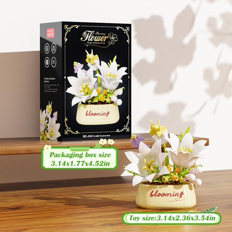 Daffodil Mini Flower Potted Bonsai Building Toy - style: Daffodil