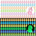 HFAYDZSW 60Pcs Luminous Mini Resin Unicorn Figurines