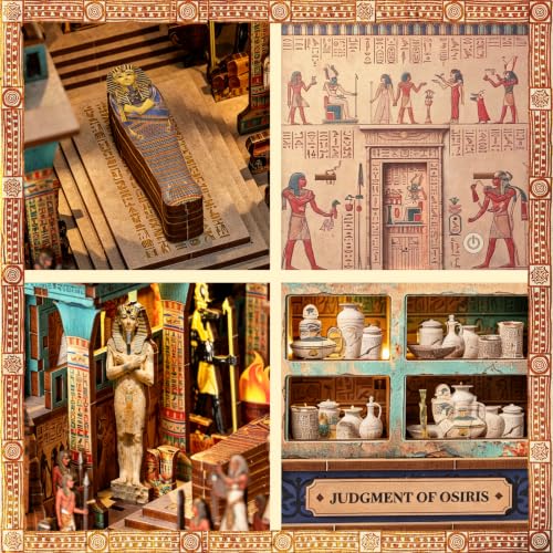 TOYQI Book Nook Kit for Adult, DIY Miniature Dollhouse Kit, Pyramids Model - color: Life Eternal