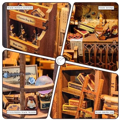 Book Nook Kit DIY Miniature House 3D Wooden Puzzle - Magic Wand Shop - color: Magic Wand Shop