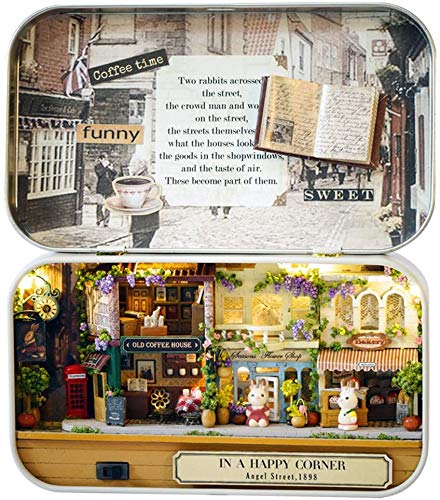 MAGQOO 3D Wooden Dollhouse Miniature DIY Doll House Kit with Furniture,1:100 DIY Box Theater Kit Pack of 3 - color: Q-004/005/012