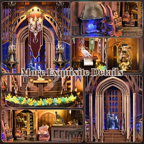 CCCDF Book Nook Kit, DIY Miniature House Kit for Adults - color: Magic Admissions Guide