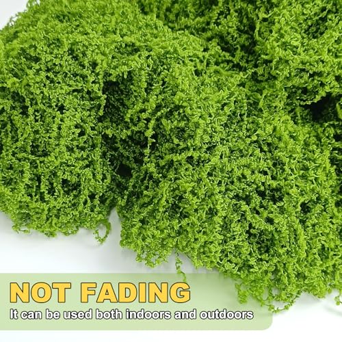 Fake Green Moss for Potted Plants,7oz Artificial Moss for Crafts