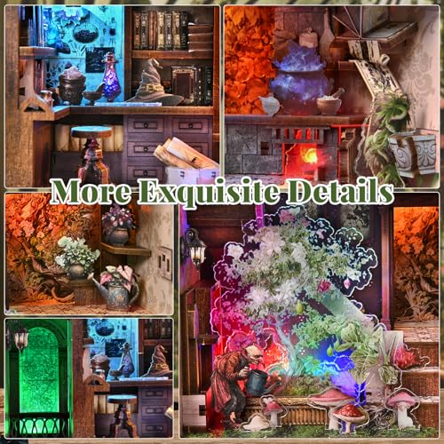 CCCDF DIY Book Nook Kit, 3D Wooden Puzzle for Adults Potion-Making Edition - color: Potion-making Edition